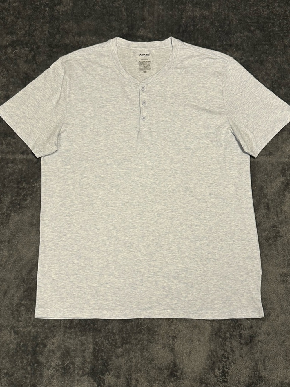 Abound Men's Light Blue Henley Short Sleeve Shirt